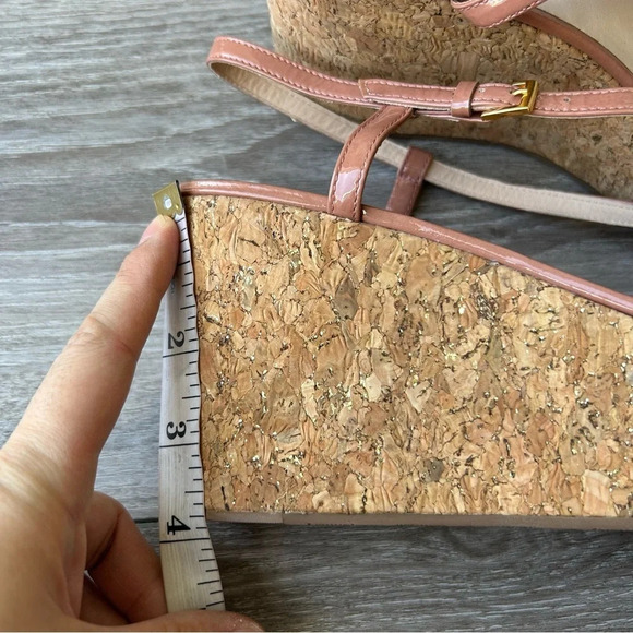 KATE SPADE Talanse Pink Patent Wedge  Platform Sandals - Picture 13 of 14